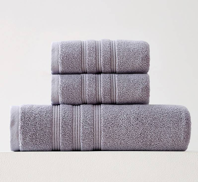 Serviette de bain en pur coton, coton de classe A, absorbante et anti-chute, lot de trois serviettes de bain_voghion.com