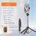 Profesyonel Bluetooth Selfie Çubuğu Tripod Standı, Vlog ve Canlı Yayın İçin Uzatılabilir Telefon Tutucu, Dahili LED Işık_voghion.com