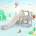 Ensemble de toboggan 5 en 1 pour enfants avec balançoire, escalade, rangement et cadre de basket-ball, toboggan intérieur et balançoire combinés pour enfants_voghion.com