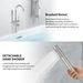 Floor Mount Bathtub Faucet Freestanding Tub Filler Brushed Nickel Standing High Flow Shower Faucets With Handheld Shower Mixer Taps Swivel Spout_voghion.com