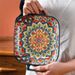 Bohemian Square Ceramic Plates With Handles - Creative Dinnerware Set For Pasta Fruit & Cooking Trendy Home Tableware_voghion.com