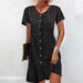 Women's Denim Dresses Summer Loose Appropriation Shirt Dresses_voghion.com