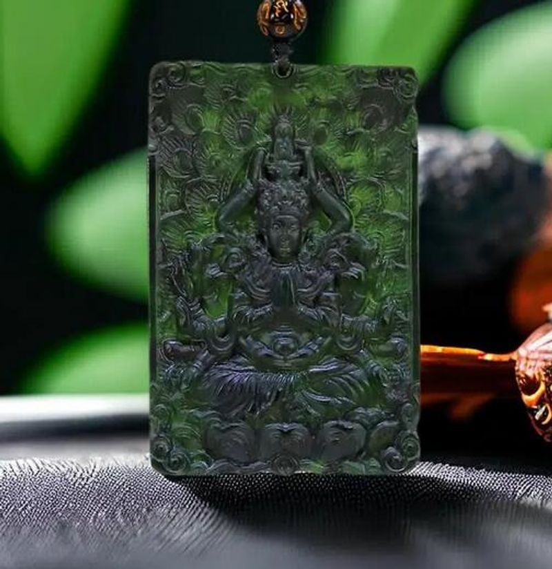 Pendentif Vintage en Pierre Précieuse pour Homme, Bijou de Luxe, Breloque Naturelle, Tigre, Cadeau à la Mode_voghion.com