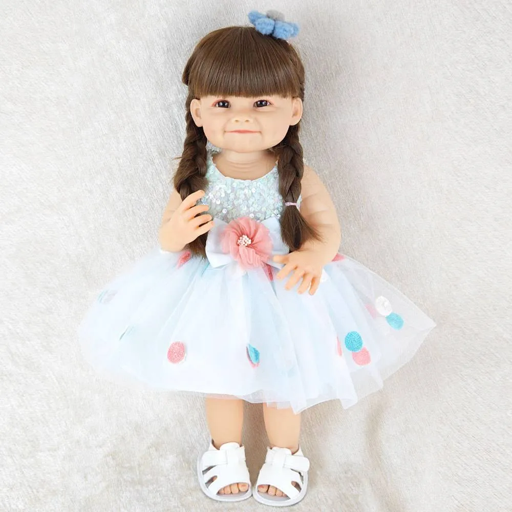 55cm Cute Doll Dress Up Showable Girl Toy Princess Birthday Gift Reborn Doll Realistic Doll_voghion.com