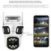 Triple-Lens 8MP Security Camera - 360° Panoramic View 3-Way Split Screen Color Night Vision IP66 Waterproof_voghion.com
