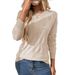 2025 Autumn Winter New Solid Color Round Neck Pullover Knitted Base Shirt Scratched Long Sleeve Sweater_voghion.com