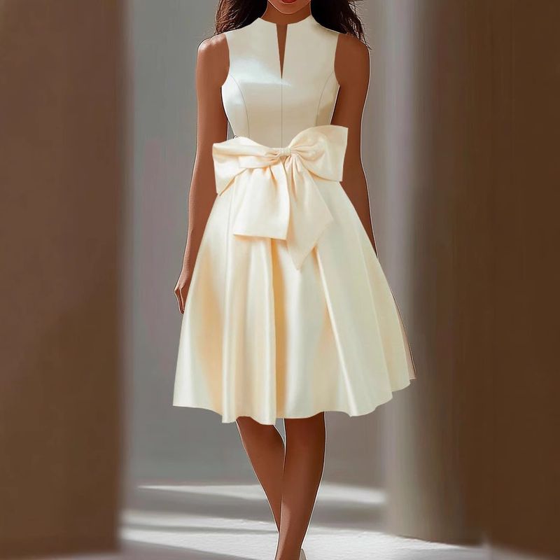 Robe à nœud pour femme_voghion.com