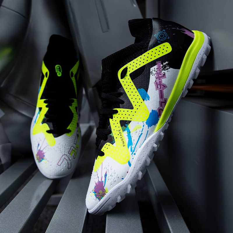 Scarpe da calcio per ragazzi, alte, unghie rotte, per studenti delle scuole medie, per ragazzi, scarpe da gioco e da allenamento_voghion.com