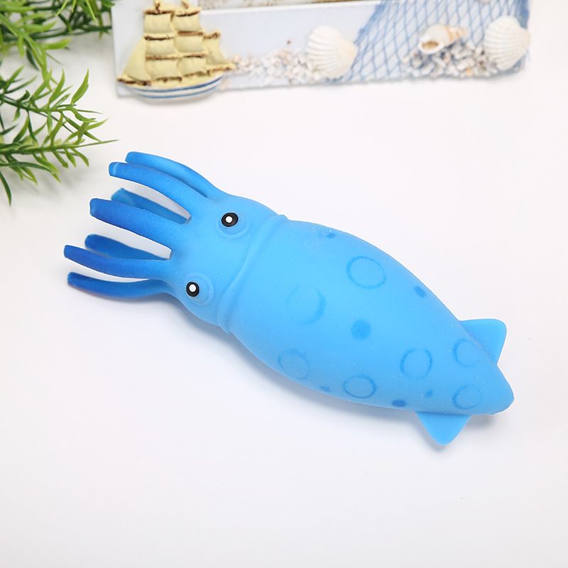 Foam Squishies Creative Simulation Decompression Squid Flour Pinch Music Rainbow Squid TPR Soft Glue Vent Octopus Squeeze Ocean Animal_voghion.com