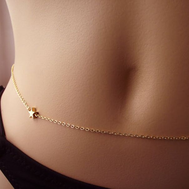 Simple Fashion Five-Pointed Star Summer Beach Waist Chain Accessories_voghion.com