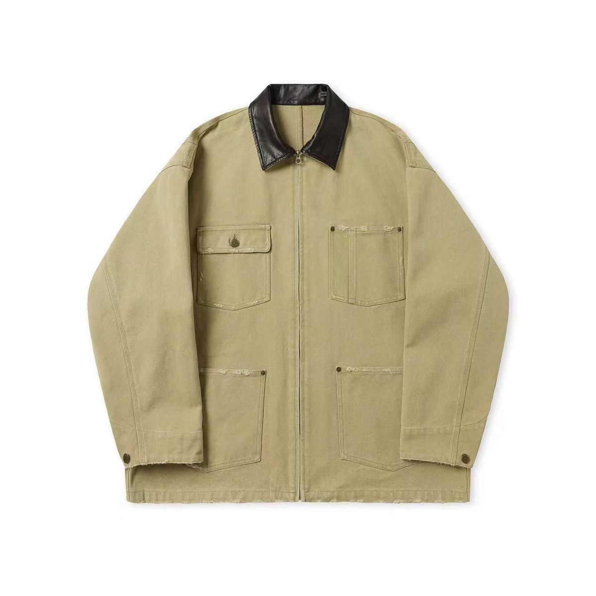 2025 Autumn New American Retro Detroit Double Lapel Tooling Jacket Jacket Men's And Women's Casual_voghion.com