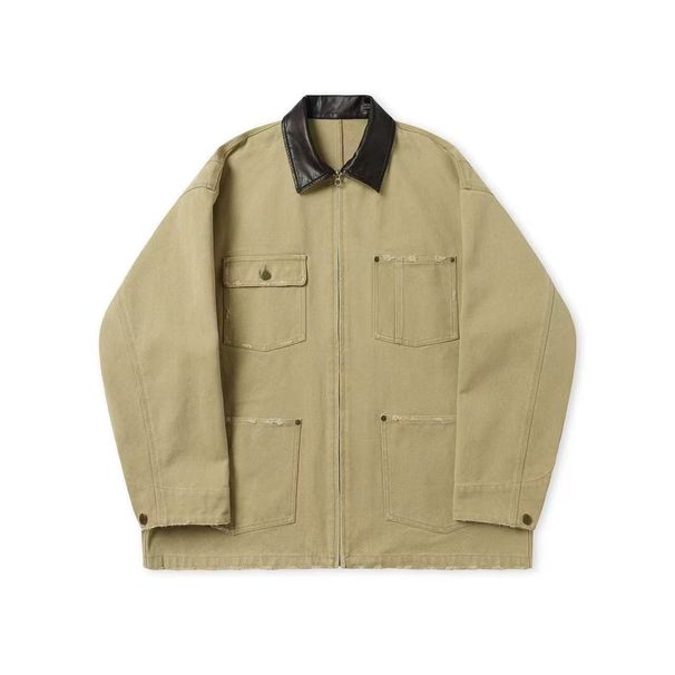 2025 Autumn New American Retro Detroit Double Lapel Tooling Jacket Jacket Men's And Women's Casual_voghion.com