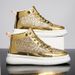 Scarpe da uomo alte con suola spessa 26ss con paillettes, sneakers casual da ballo di strada, taglia grande, alla moda_voghion.com