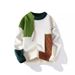 Men's Thickened Korean Style Color Block Trendy Autumn Winter Brand Knitted Youth Student Base Sweater_voghion.com