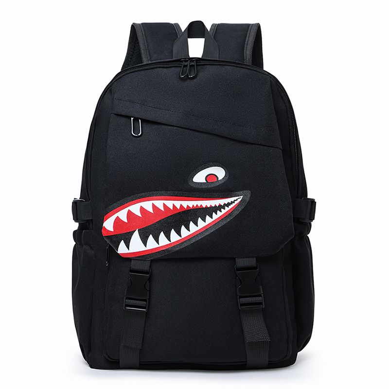 Shark Backpack Korean Version Male And Female Student Schoolbag Large Capacity Casual Versatile Sports Backpack_voghion.com