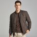 Chaqueta de plumón con cuello de béisbol cálido y grueso de invierno de calidad sólida para hombre_voghion.com