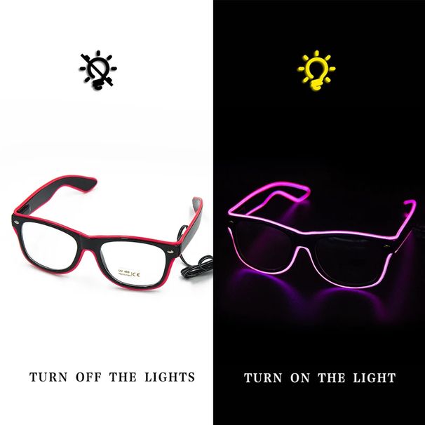 Flashing Glasses EL Wire LED Glasses Glowing Party Supplies Lighting Novelty Gift Bright Light Festival Party Glow Sunglasses_voghion.com