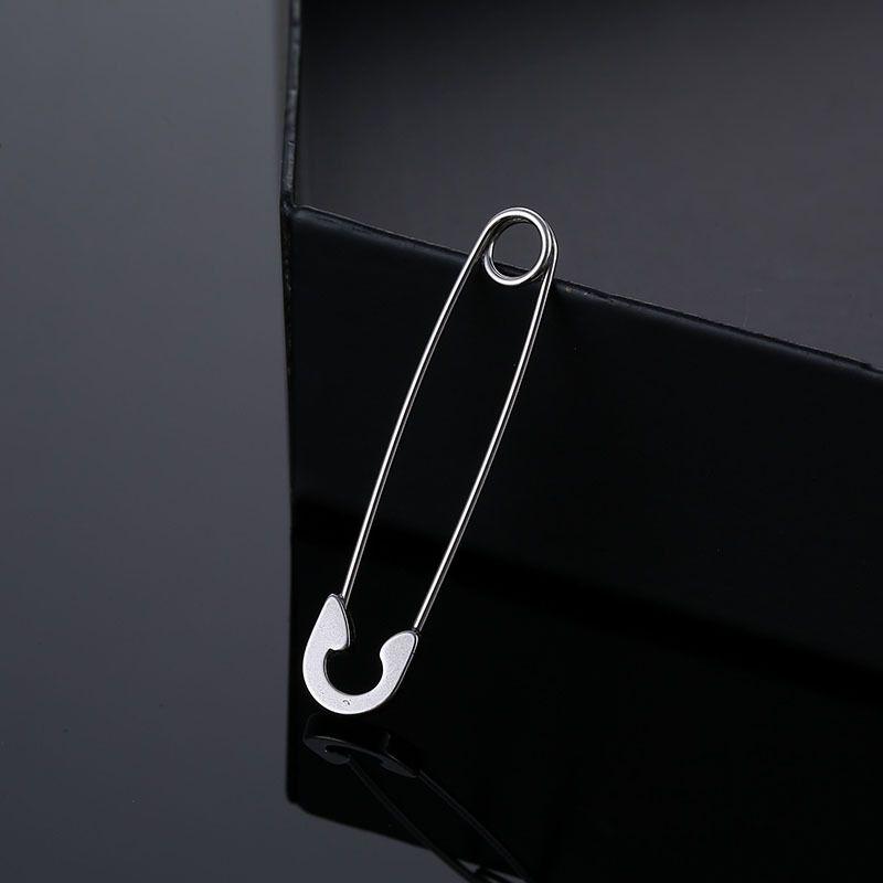 1PCS Japanese Korean All-match Earrings Fashion Simple Personality Stainless Steel Pin Earrings Paper Clip Earrings_voghion.com