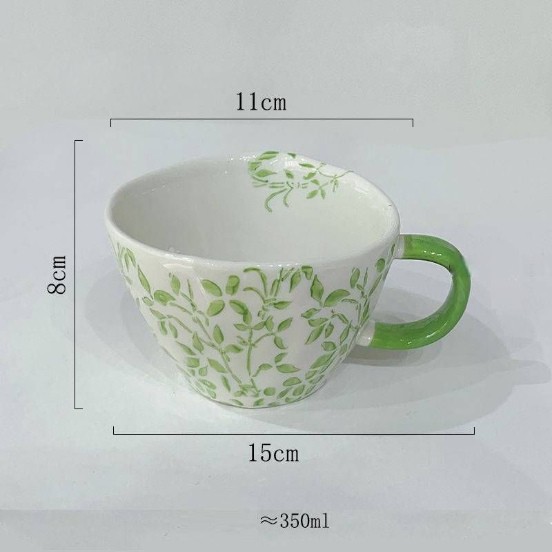Irregular Ceramic Mug High Value Coffee Cup Breakfast Oatmeal Cup Milk Cup_voghion.com