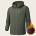 Men's Lightweight Softshell Jacket - Windproof & Water-Resistant Fleece-Lined Outdoor Coat, Breathable Polyester For Hiking & Smart Casual (XL-5XL)_voghion.com