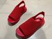2025 Summer New Thick Sole Mesh Knitted Fish Mouth Sandals, Large Size One Step Women's Shoes_voghion.com