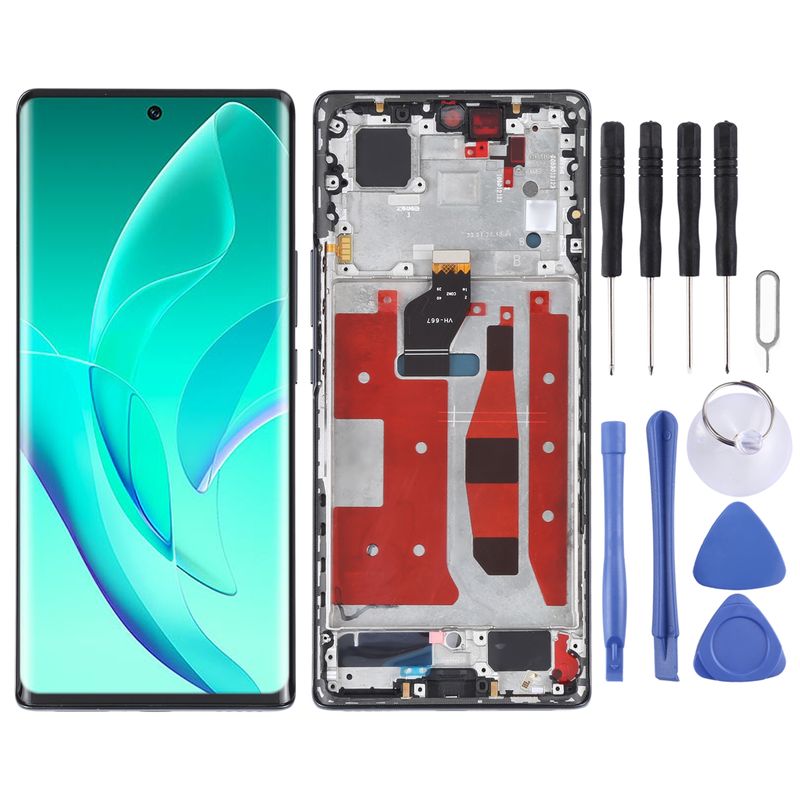 Original OLED LCD Screen For Honor 60 Digitizer Full Assembly With Frame(Black)_voghion.com
