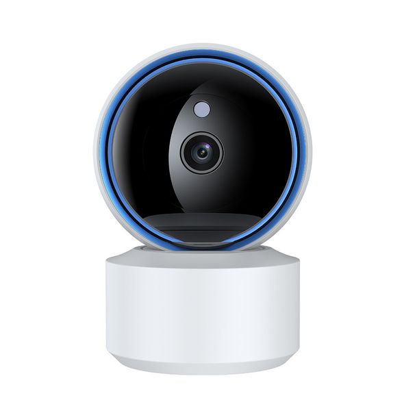 Caméra de sécurité intelligente WiFi TUYA 3MP, surveillance intérieure sans fil avec vision nocturne, vue à 360°, stockage sur carte TF, compatible avec les normes US/EU/UK._voghion.com