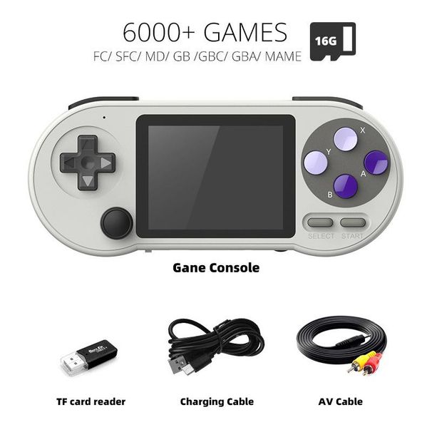 Consola de juegos portátil SF2000, clásica, retro, GBA, arcade, portátil, doble, mini portátil_voghion.com