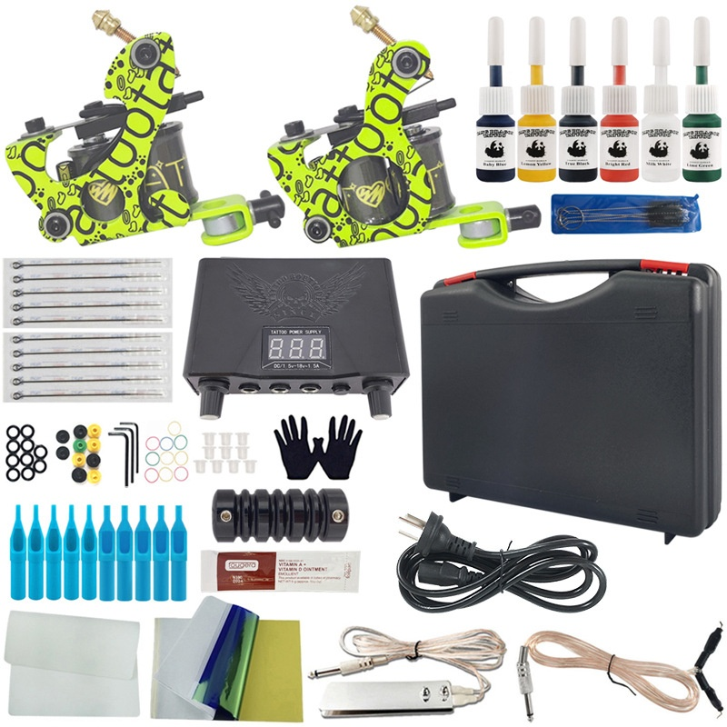 OL Black Box Dual G Coil Machine Set Forniture per miscelazione Attrezzatura per tatuaggio Ou Liang_voghion.com