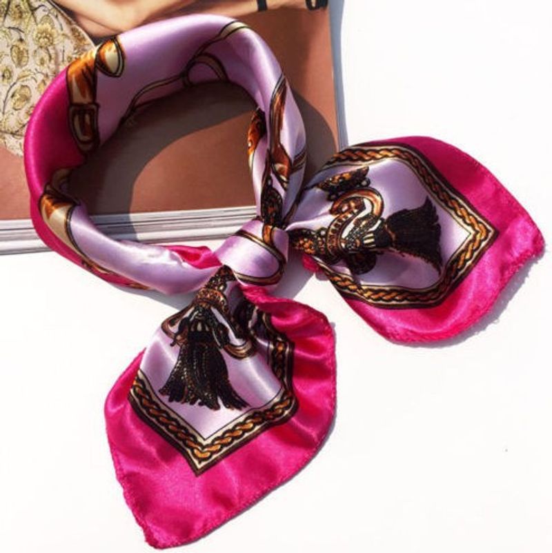 Unisex 50 Silk scarf small square scarf women thin fashion temperament professional stewardess small scarf headscarf_voghion.com