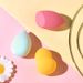 3-teiliges Beauty-Ei-Set, Kürbis-Wassertropfen-Quaste, Make-up-Quaste, buntes Kissen, Kosmetikschwamm, Ei-Werkzeug, Nass- und Trockenanwendung_voghion.com