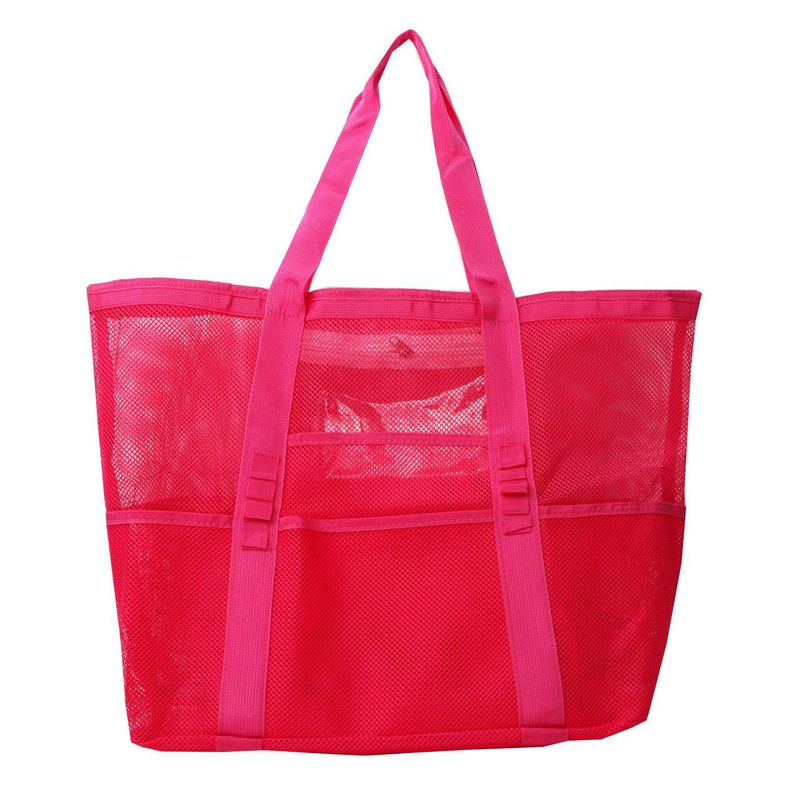 Large Capacity Mesh Beach Bag Toy Storage Bag Portable Beach Bag Mesh Storage Bag Bathroom Storage_voghion.com