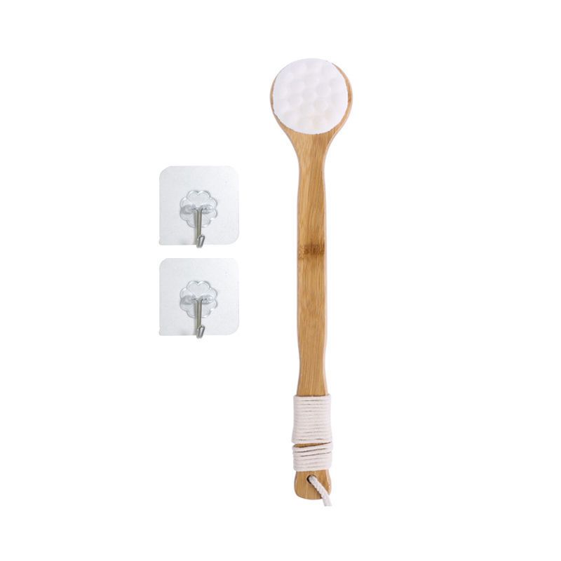 Long Handle Extended Massage Exfoliating Tool Cat Paw Bath Brush Soft Bristle Back Scrubber_voghion.com