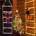 LED Christmas Santa Climbing Ladder Lights – Waterproof Holiday Decor For Windows, Walls & Trees (Warm White & Multicolor, Battery/USB Powered)_voghion.com