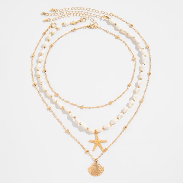 Set di collane a strati in oro da donna, 3 stili, collane con ciondolo a cuore in stile boho, spiaggia, western e vintage, collezione di gioielli multifilo._voghion.com