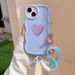 Do Samsung Galaxy A05 A05s A04s A04e A03 Core A03s A02s Pokrowiec z wiszącą liną Love Heart Candy Wavy Soft Phone Case_voghion.com