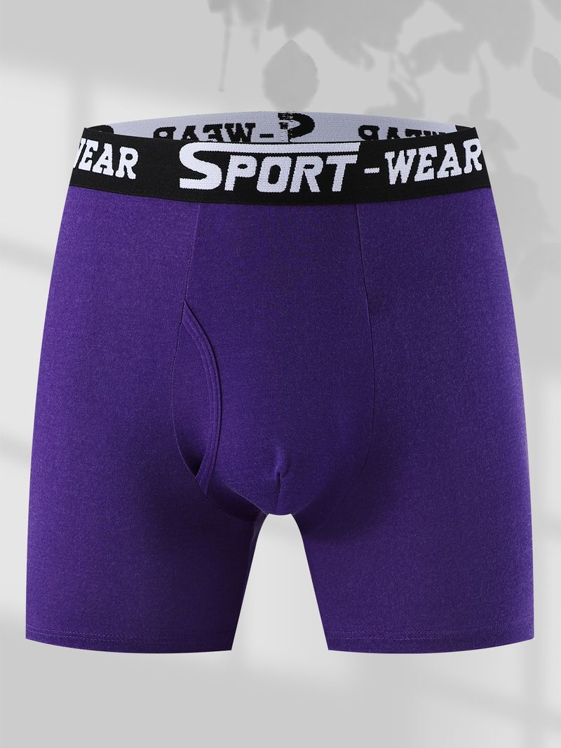 Men's Underwear One Piece Stylish Solid Color Men's Underwear Vitality Belt Comfortable Boxer Pants Quick Drying Sports Breathable Shorts_voghion.com