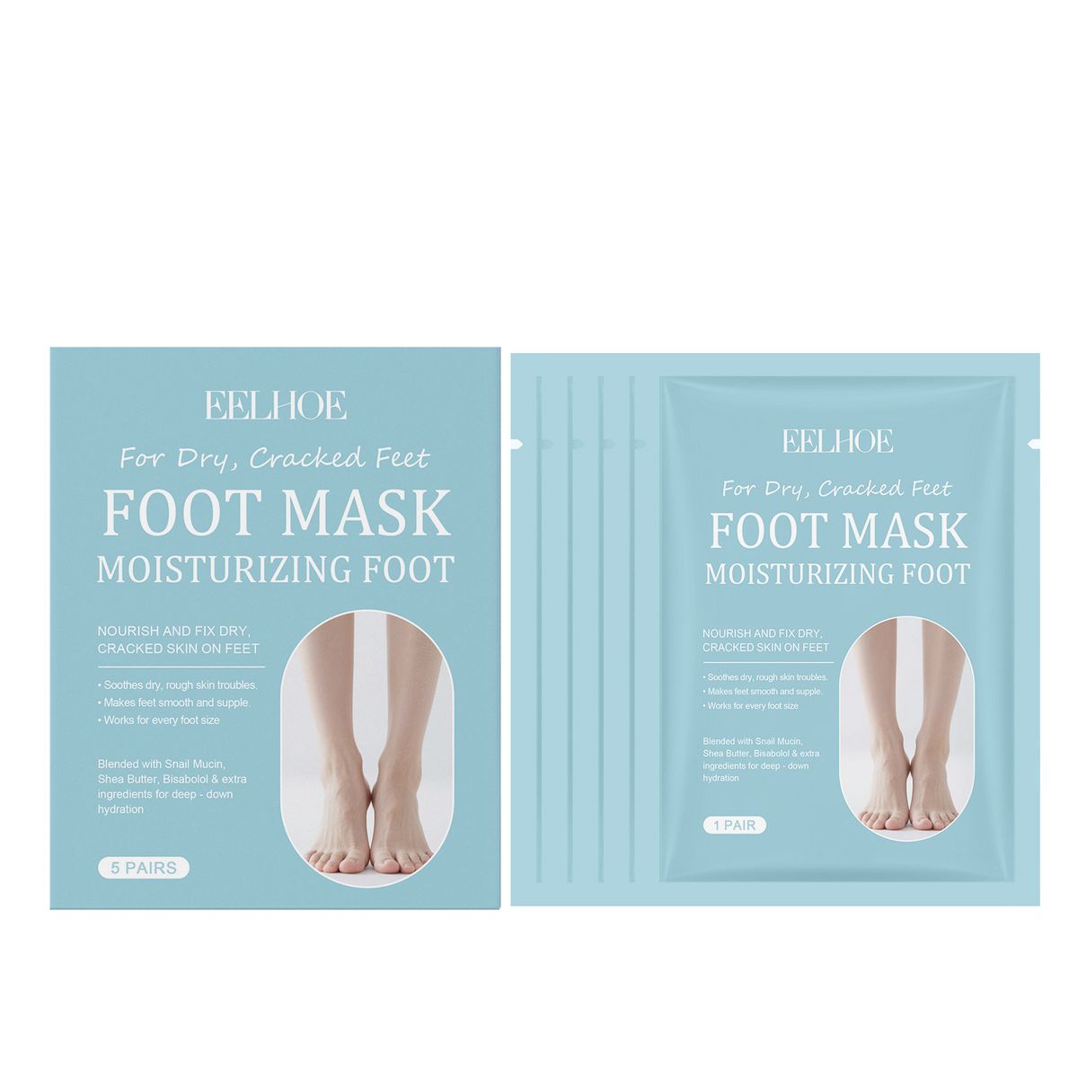 Maschera esfoliante idratante EELHOE, detergente delicato, cura della pianta del piede, migliora la pelle nutriente dei piedi_voghion.com