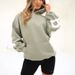 Damen-Sportmode, modischer Hoodie mit Buchstabenprint in großen Größen, lässiger, lockerer Pullover_voghion.com