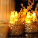 Flameless Decorative Candles - Battery Operated Flickering Candles With Glitter Shell (Gold/Silver/Rose Gold/Red/Green/Black/Purple)_voghion.com