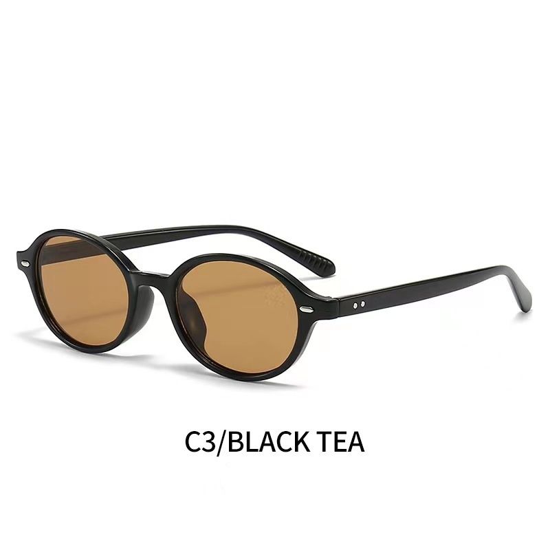 New Arrivals Retro Small Oval Sunglasses Women Men Rivets Shades Fashion Eyewear Sun Glasses UV400 Female_voghion.com