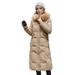 Damenbekleidung Baumwolljacke Damen mittellang Winter neue Mode schlanke Overknee-Baumwolljacke großer Pelzkragen verdickte Baumwolljacke trendy_voghion.com