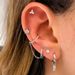 Unisex personality piercing ear bone studs ladies zircon tassel chain ear studs fashion earrings with chain_voghion.com