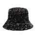 Internet famous trendy Korean version, versatile, fashionable, colorful sequined fisherman hat, street versatile_voghion.com