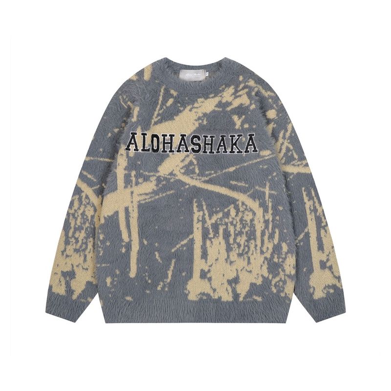 Underrest American Trendy Design Unisex Rundhals Strickpullover Herbst/Winter Top ZR5416_voghion.com