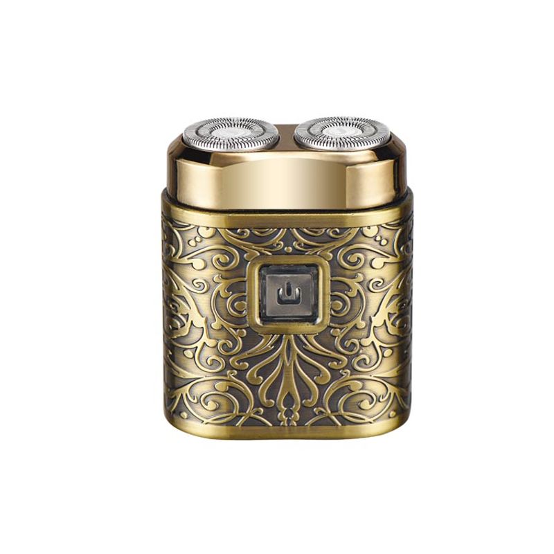 2024 New Design Retro Style Shaver Zinc Alloy Portable Double Foil Head Adjustable Speeds Waterproof Electric Razor_voghion.com