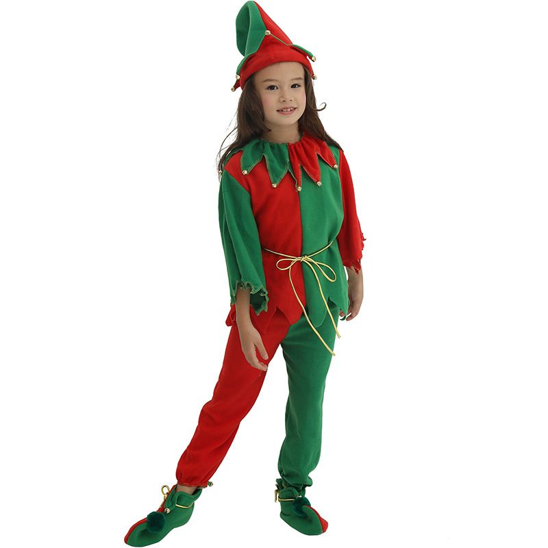 Family party costume Christmas elf children's set_voghion.com