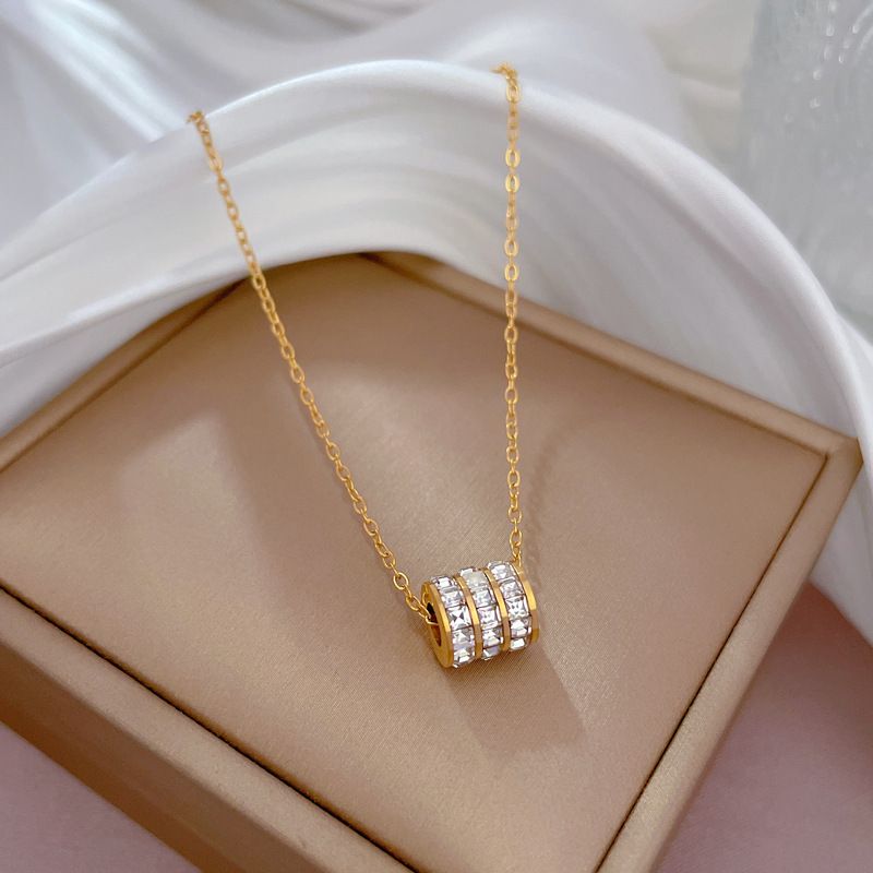 【Corpo intero in acciaio al titanio】 Collana in vero oro con fornace per vita barbarica, stile estremamente semplice, per donne_voghion.com