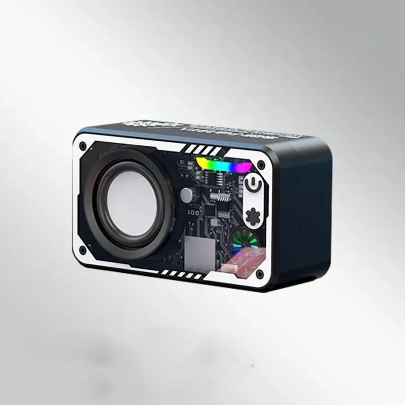 Altoparlante portatile Explosive V1 Mech Style Steel per esterni, Internet, celebrità, desktop, piccolo, multi-potenza, cannone per bassi_voghion.com