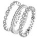 Ensemble de bagues empilables en oxyde de zirconium pour femme - Design géométrique élégant en or et or blanc, ensemble de trois bagues en oxyde de zirconium à une rangée de diamants_voghion.com